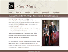 Tablet Screenshot of burtiermusic.com